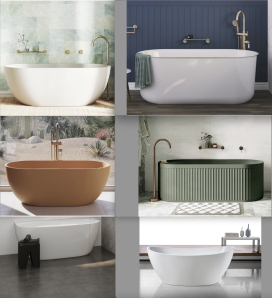 Baths – available in many styles, sizes & materials